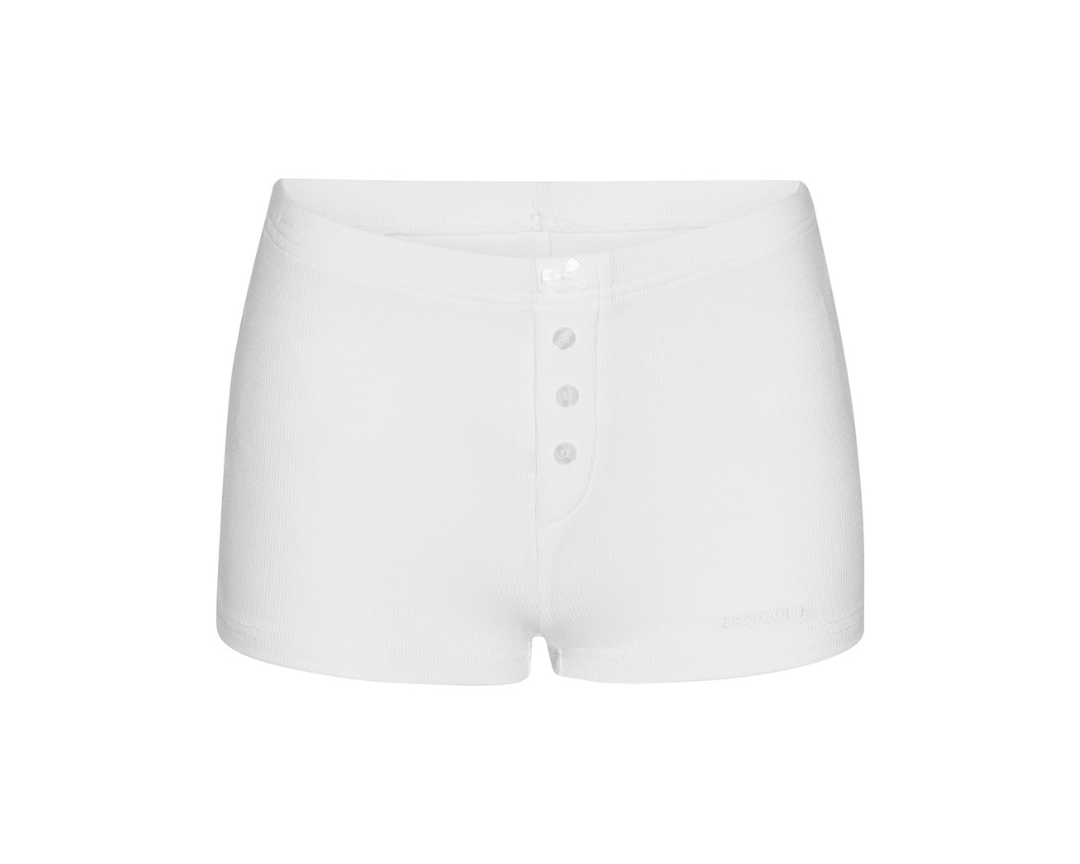 Exercere Rib Night Shorts Rib Night Shorts - White