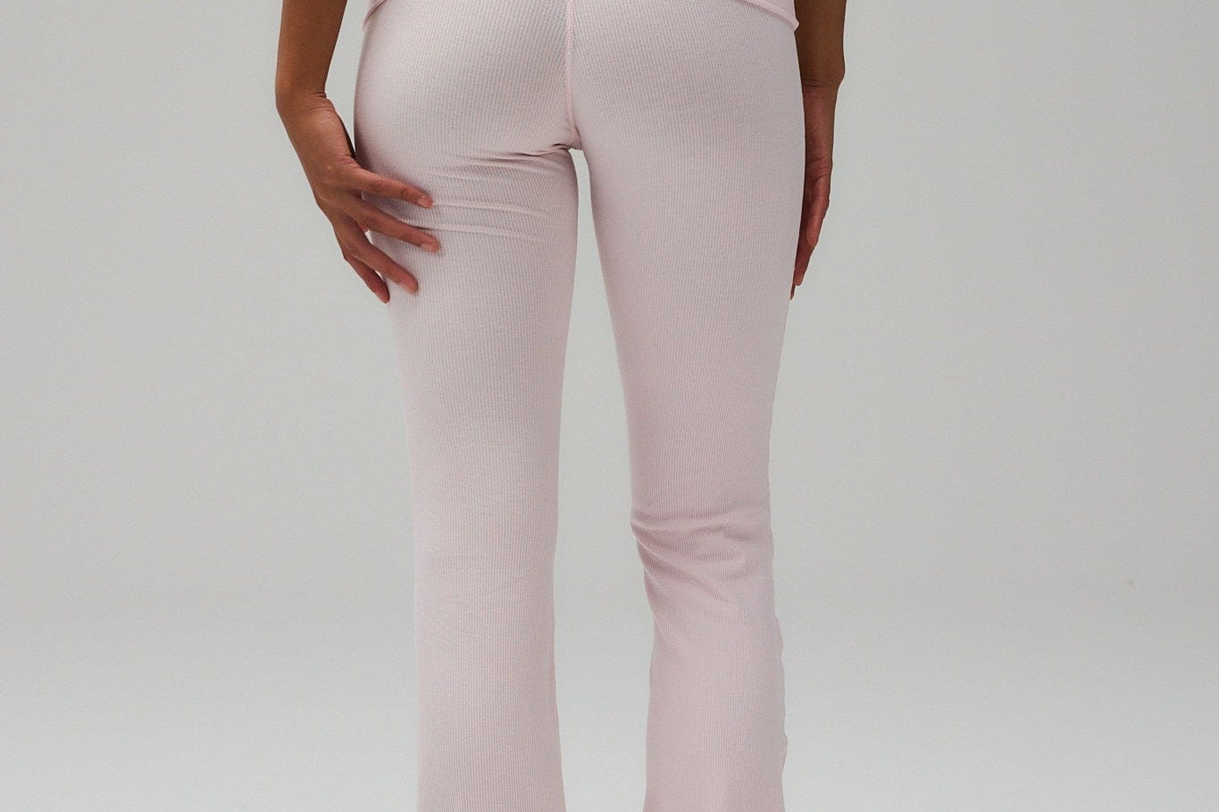 Exercere Tights Rib Fold Over Pants - Soft Pink