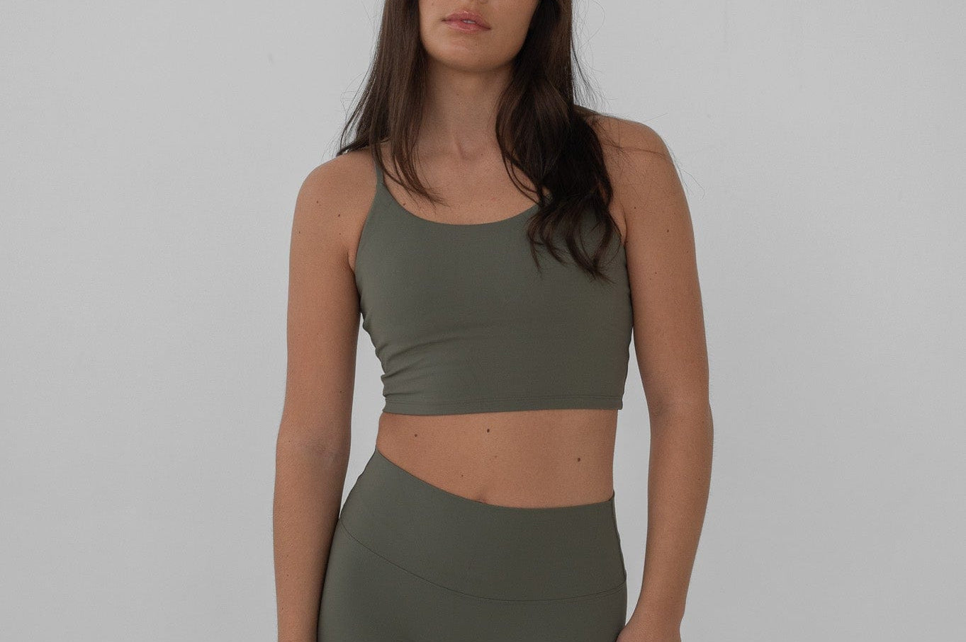 Exercere Tops Neaty Tank Top - Olive Green