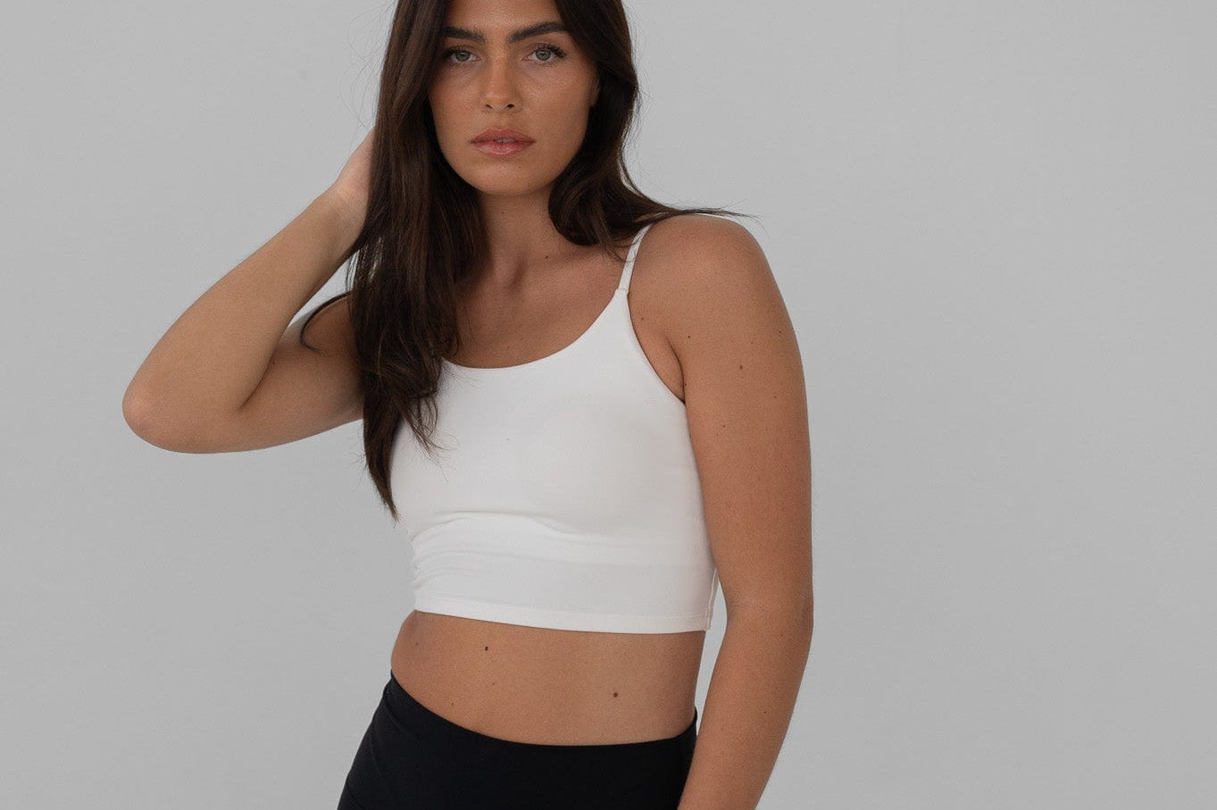 Exercere Tops Neaty Tank Top - White