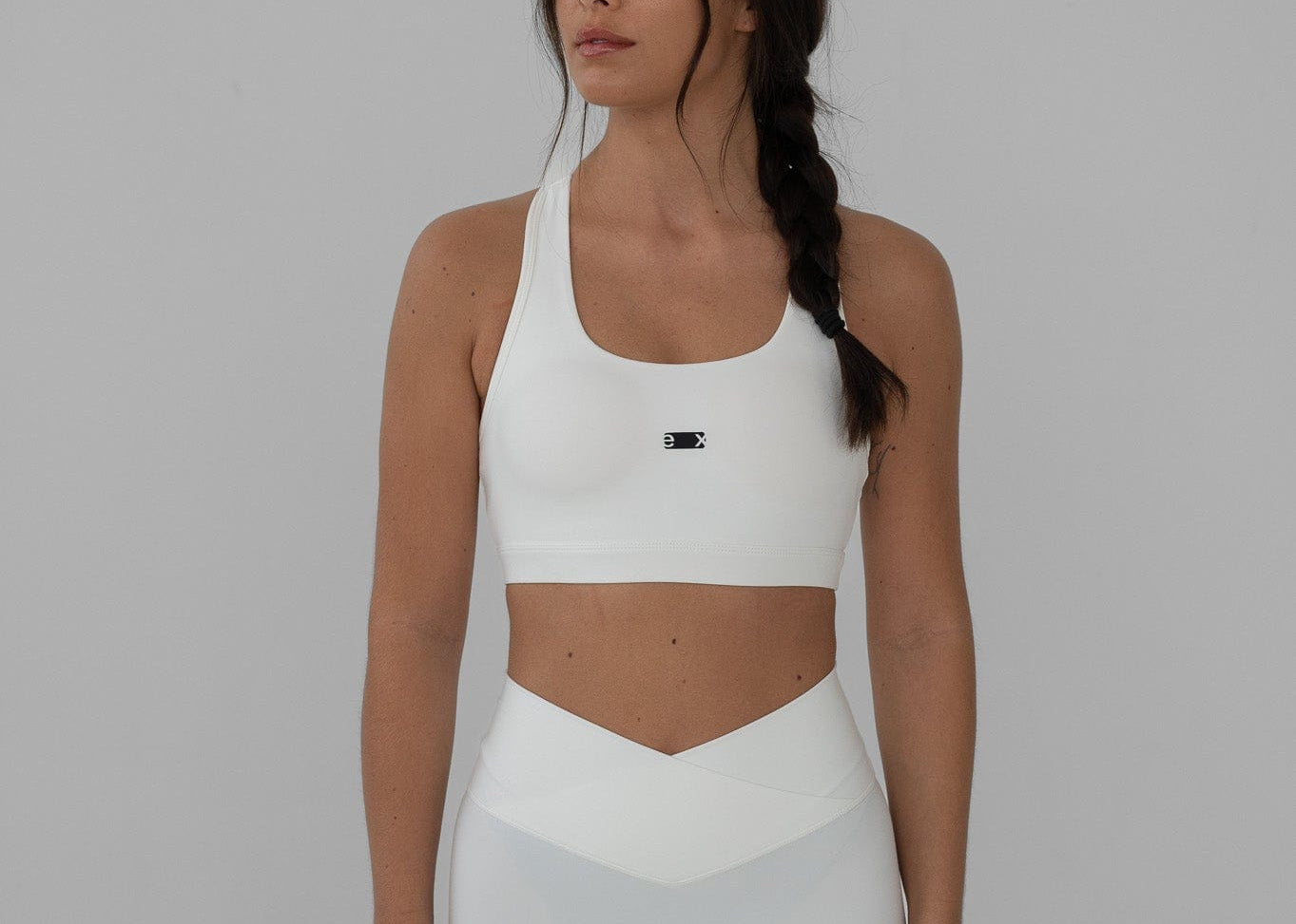 Exercere Sports Bras Racer Bra - White